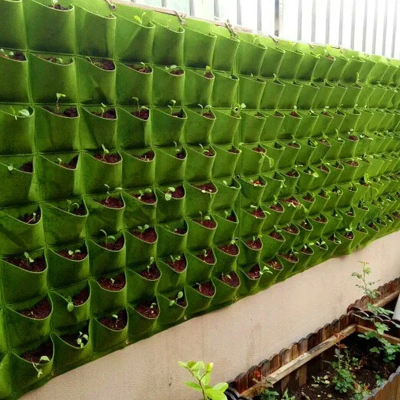 Wall Hanging Pocket Grow Bags – Vertical Garden Felt Planter for Indoor & Outdoor