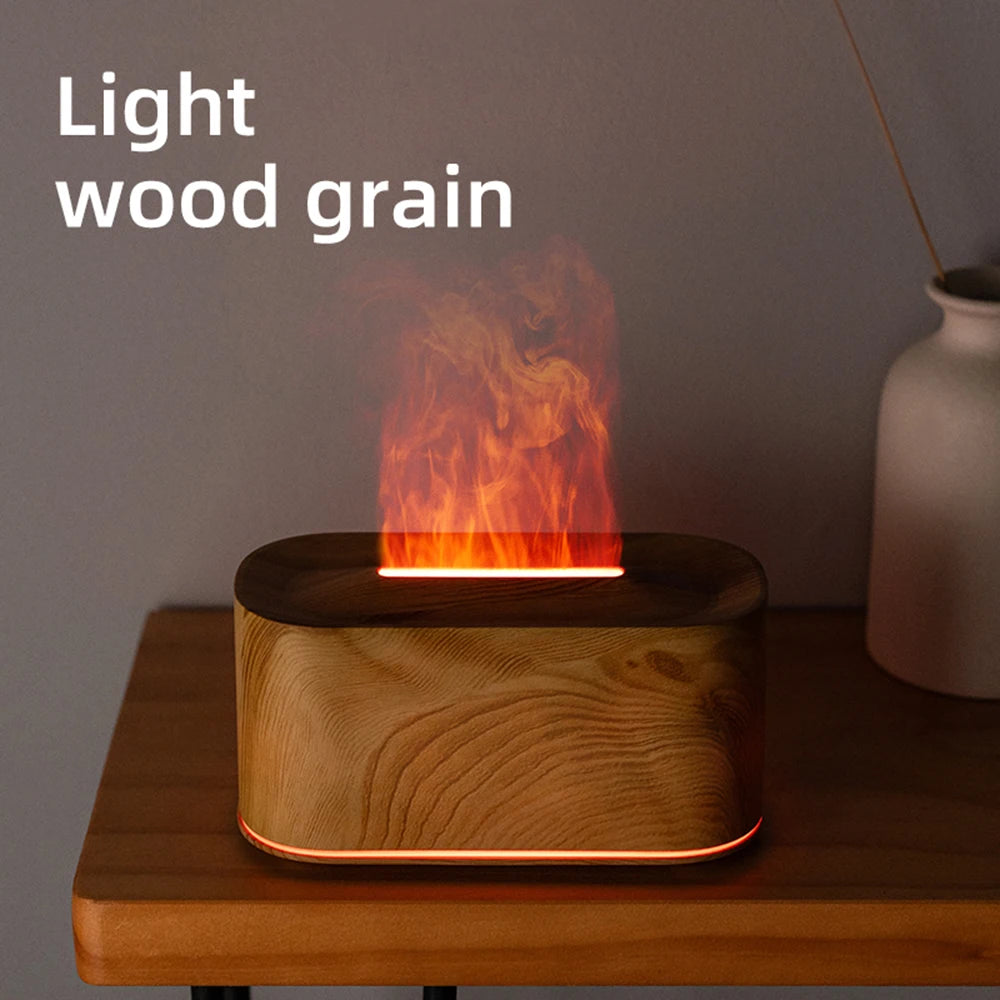 Flame Essential Oil Diffuser — 7 Colour LED Humidifier with Auto-Off