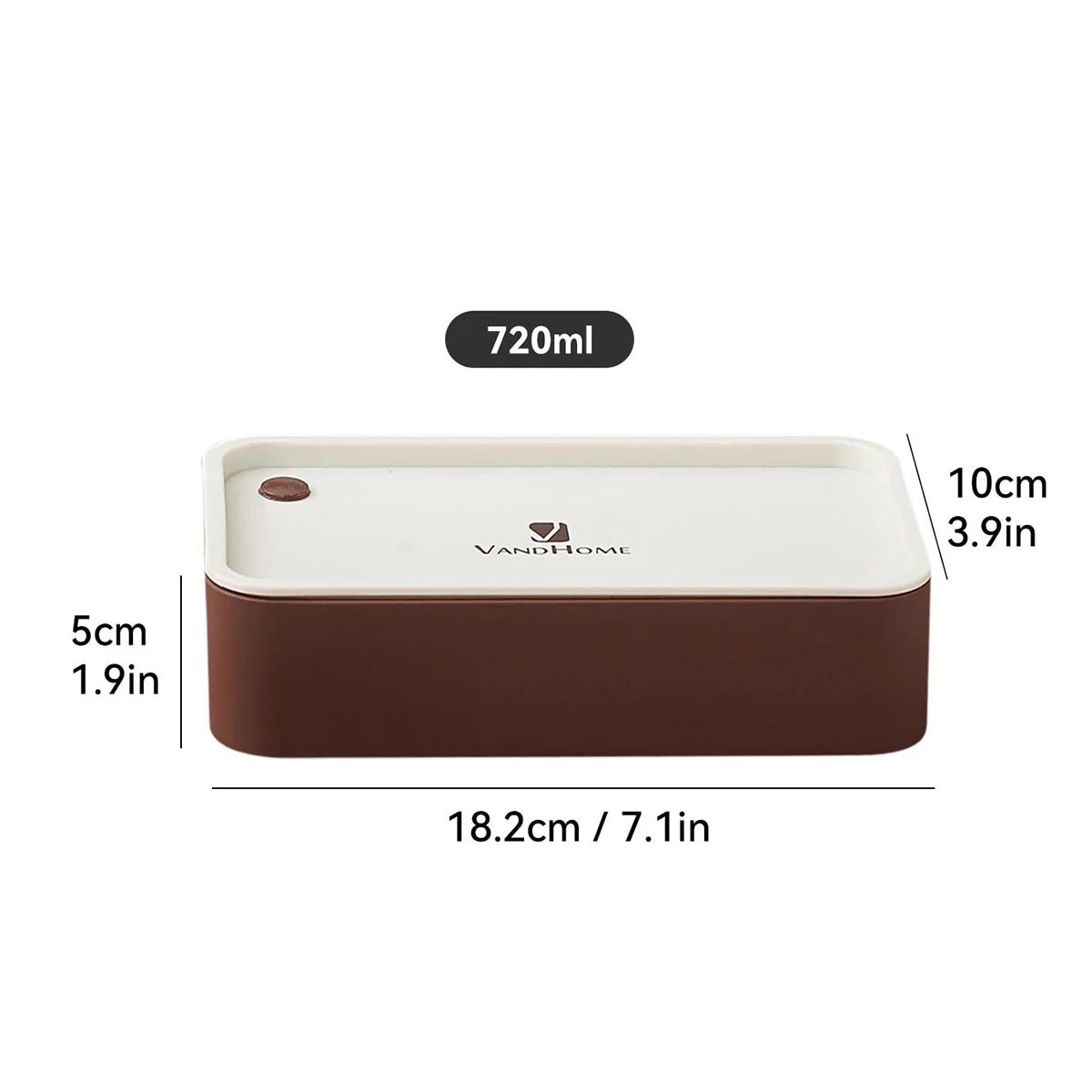 WORTHBUY Divided Bento Lunch Box — Leakproof, Microwave Safe, with Bag & Cutlery