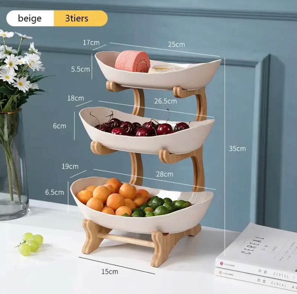 2 or 3-Layer Fruit & Snack Stand — for Living Room & Entertaining