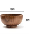 Japanese Style Jujube Wood Round Bowl — Soup, Rice & Children’s Tableware