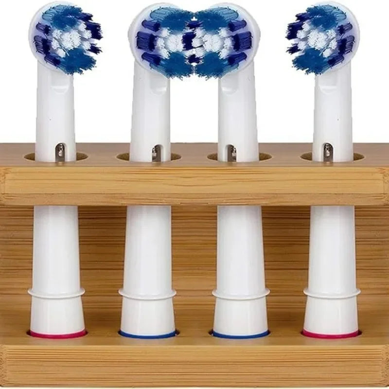 Bamboo Toothbrush Holder Stand — Multi-Slot, Freestanding Bathroom Organizer