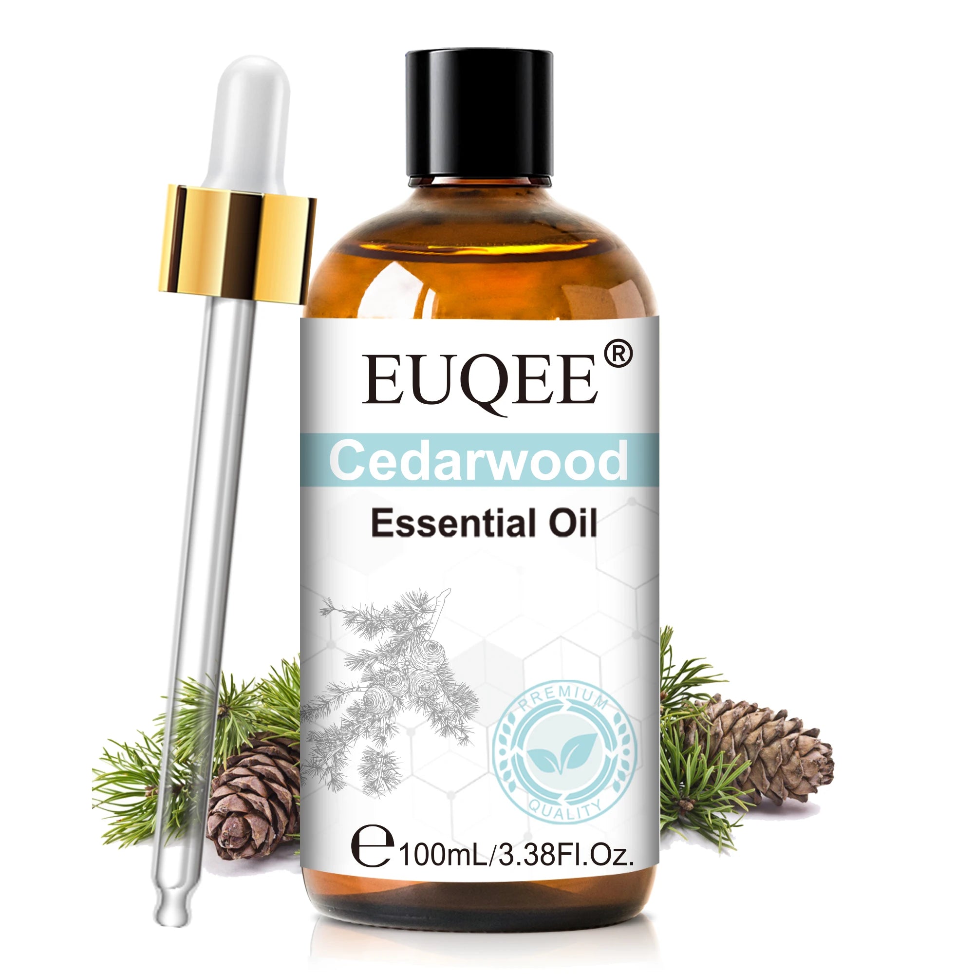 EUQEE 100ml Pure Essential Oil — Vanilla, Lavender, Cinnamon or Lemon — Diffuser & Candle Making