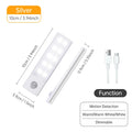 Motion Sensor Cabinet Light — 3 Colour Modes, USB Rechargeable, Black or Silver