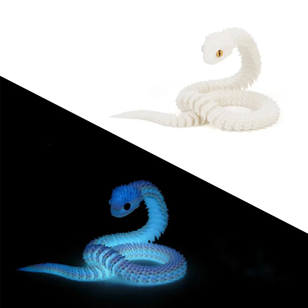 3D Printed Articulated Snake Figurine — 30 cm Chinese Zodiac Collectible