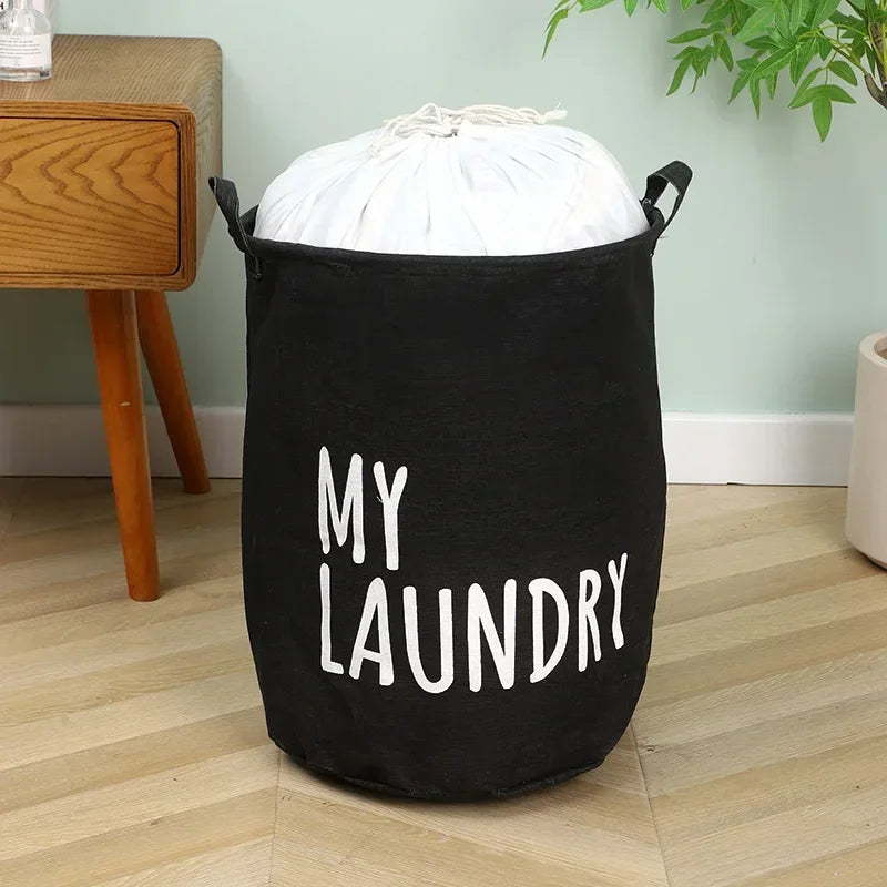 Foldable Cotton & Linen Laundry Basket