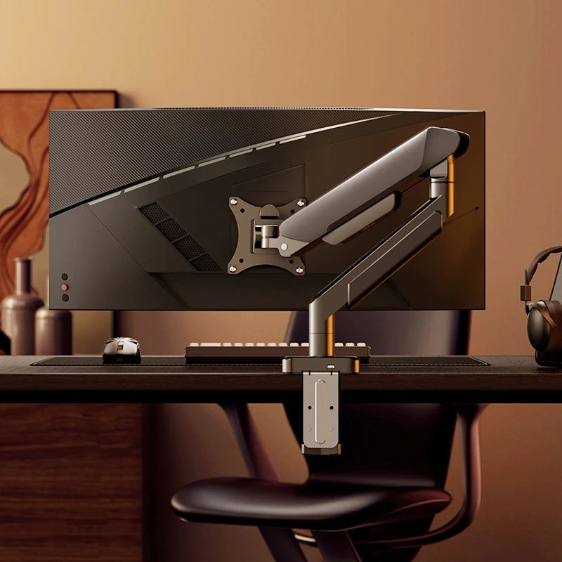 Single Monitor Arm — Adjustable Desk Mount for 14–32" Screens