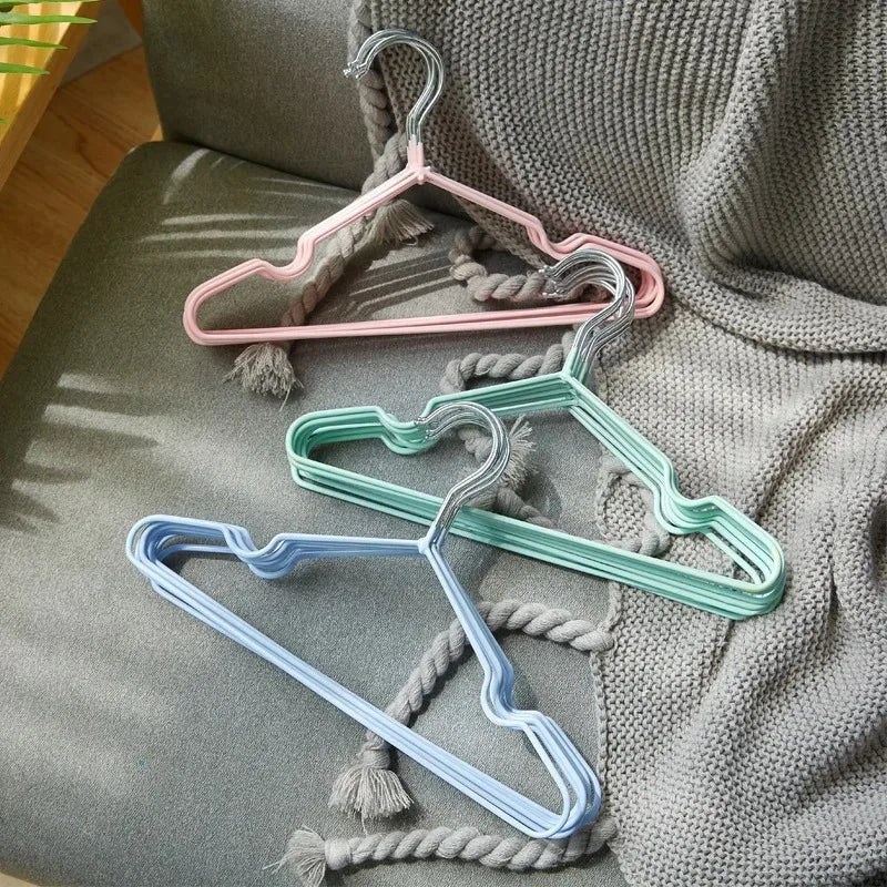 Non-Slip Metal Baby Hangers — Pack of 10