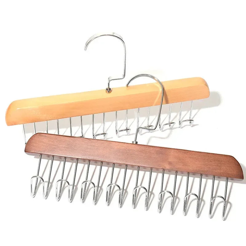 Multifunctional Wood & Steel Wave Hanger Organizer