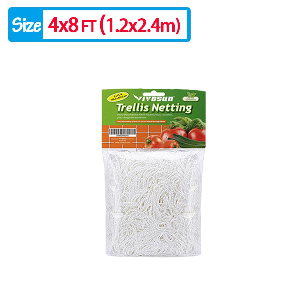 Garden Climbing Trellis Netting – Heavy-Duty Polyester Plant Support Net for Vegetables, Vines & Flowers