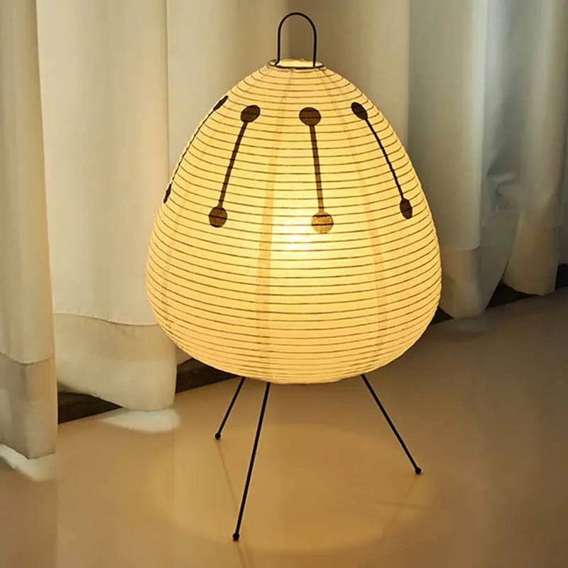 Handmade Rice Paper LED Table Lamp — Minimalist, Warm Glow