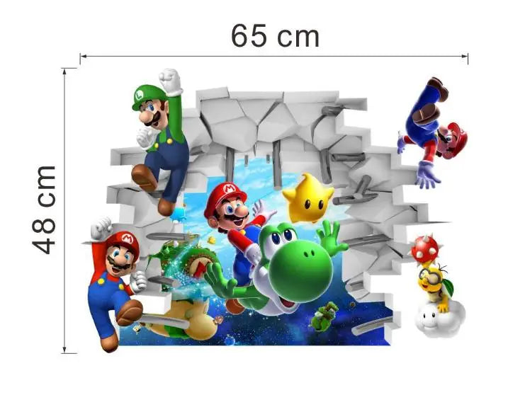 3D Cartoon Vinyl Wall Stickers — Kids Room & Nursery Decoration