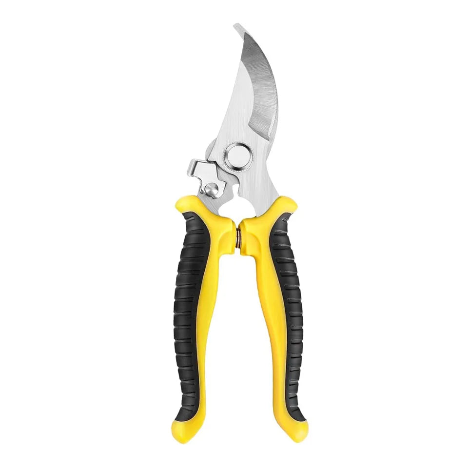 3-Piece Gardening Scissors Set – Ergonomic Non-Slip Pruning Shears with Safety Lock for Beginners