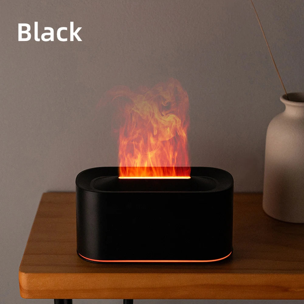 Flame Essential Oil Diffuser — 7 Colour LED Humidifier with Auto-Off