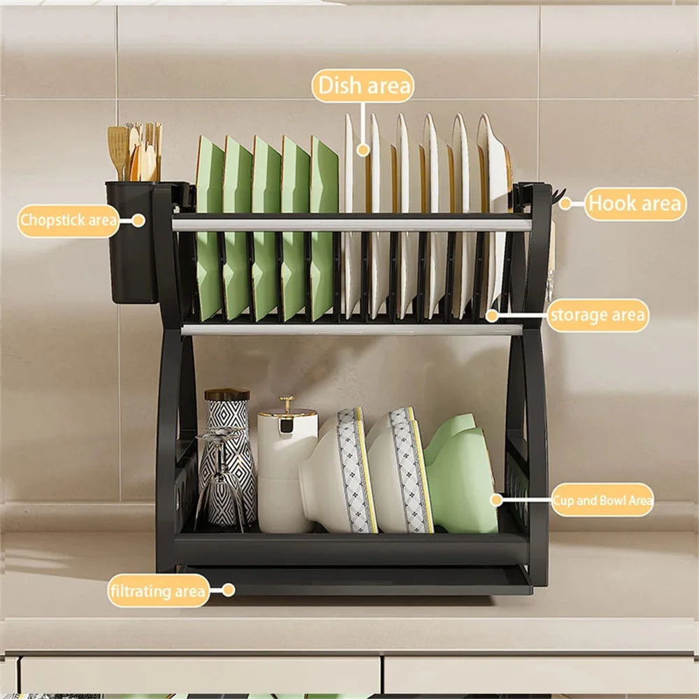 Kitchen Bowl & Chopstick Drain Rack