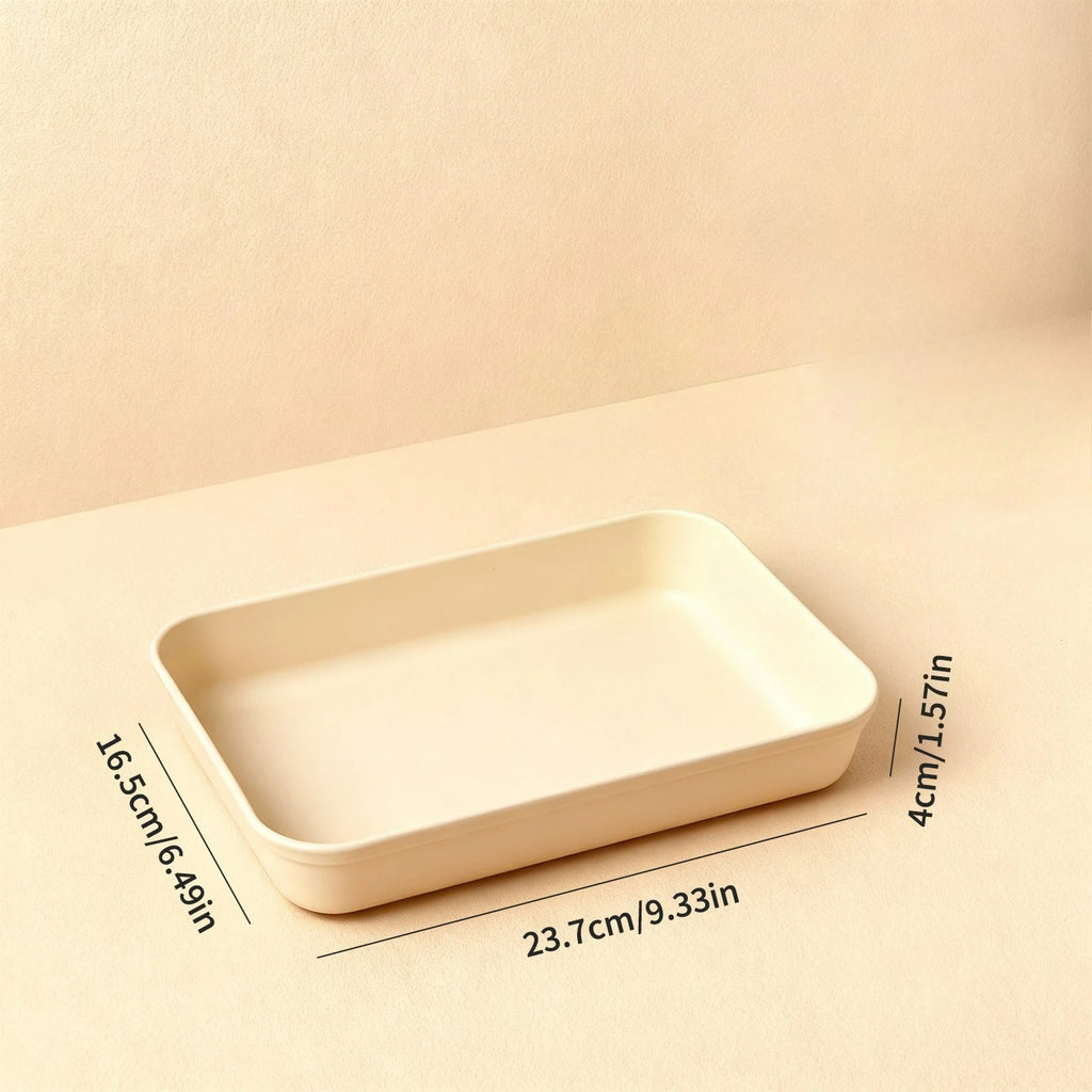 Deep Rectangular Plastic Storage Tray — Multi-Purpose Food & Kitchen Organiser