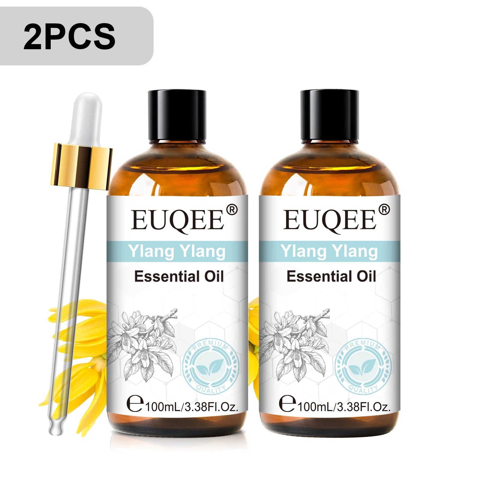 EUQEE 100ml Pure Essential Oil — Vanilla, Lavender, Cinnamon or Lemon — Diffuser & Candle Making