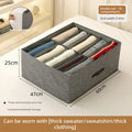 Foldable Clothing Storage Box with Double Compartments for Home And Dorm Drawer Organization