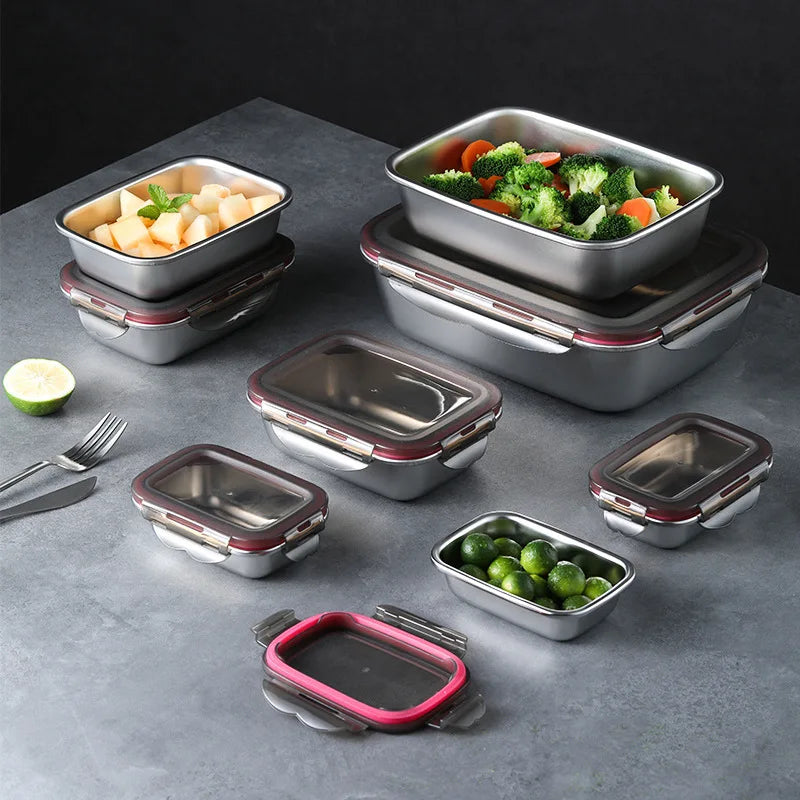 Stainless Steel Bento Lunch Box — Leakproof, Fridge & Microwave Safe