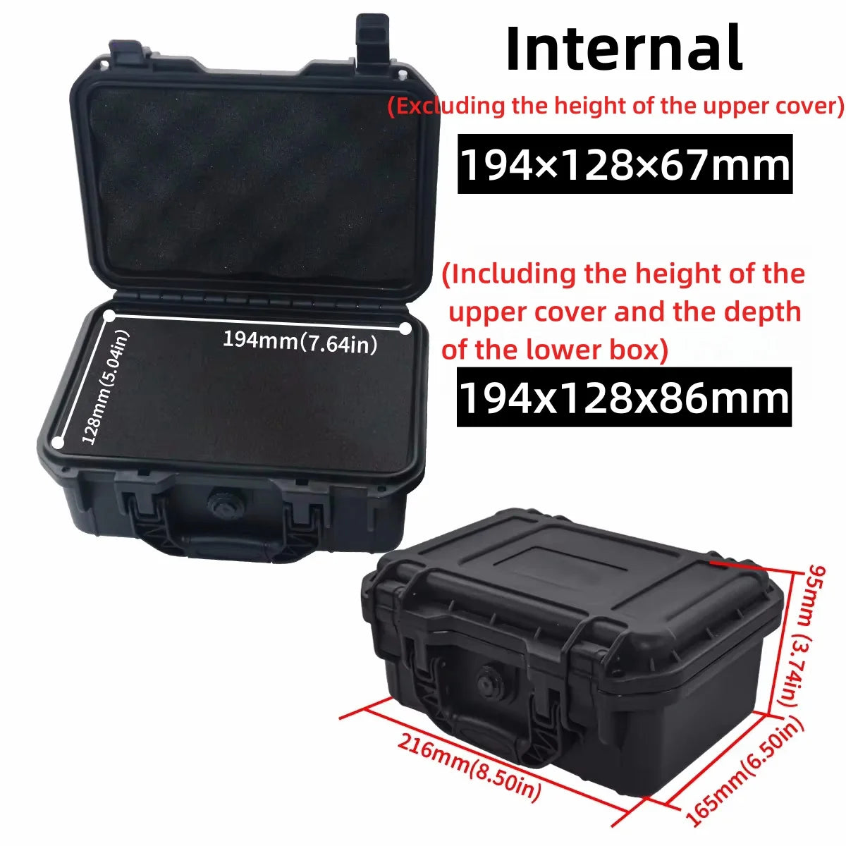 Waterproof Hard Carry Case with Pre-cut Sponge – Shockproof Safety Tool & Equipment Organizer