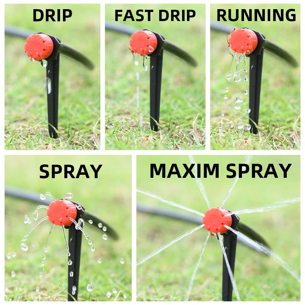 Drip Irrigation System with Adjustable Drippers & Timer – Micro Garden Watering Kit (5–60 m)