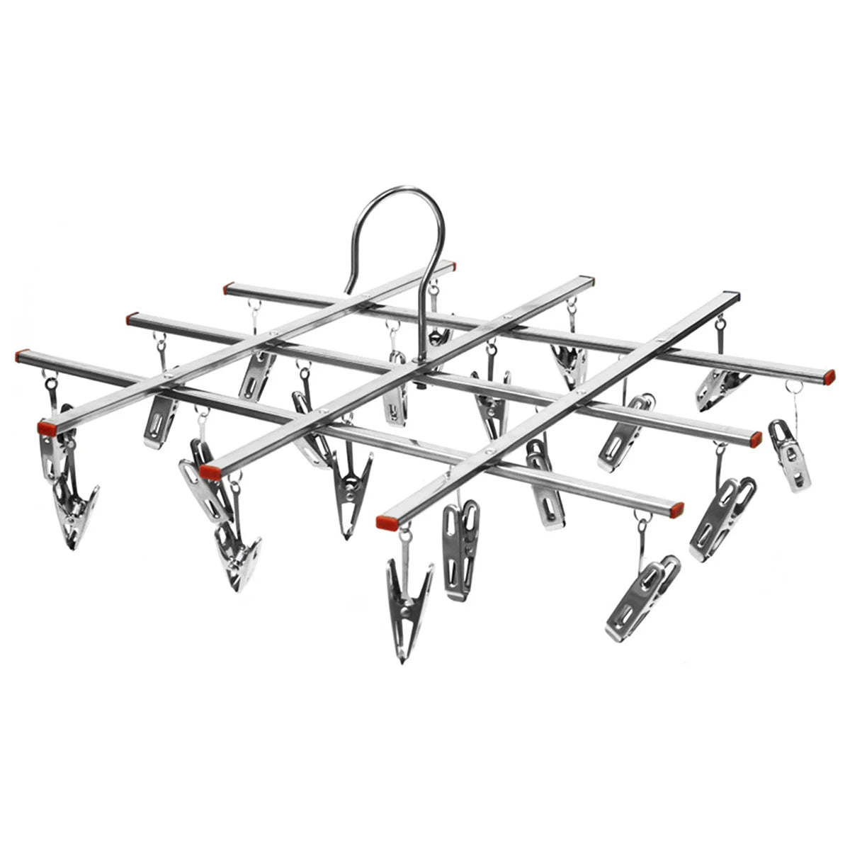 24-Clip Folding Rotatable Sock Hanger
