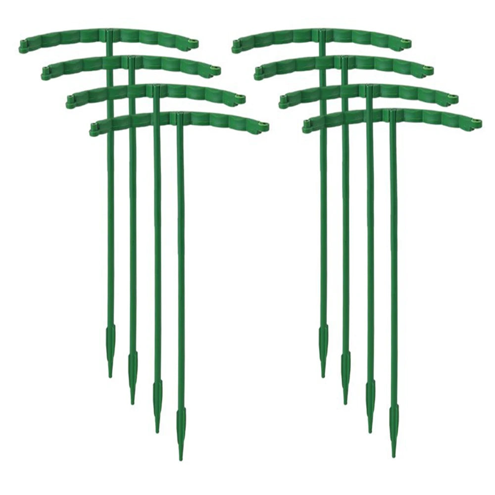 T-Shaped Plastic Plant Support Pile – Flower & Greenhouse Fixing Rod Holder (1/4/8/16 pcs)