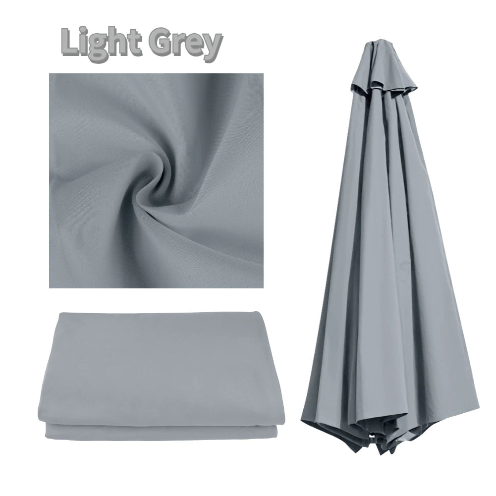 Replacement Parasol Canopy Cover – Polyester Waterproof 2–3m for 6/8 Ribs