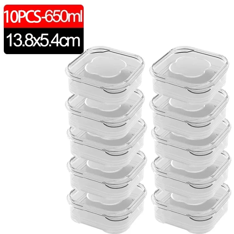 Small Food Fresh-Keeping Boxes — Transparent, Freezer Safe, Set Options