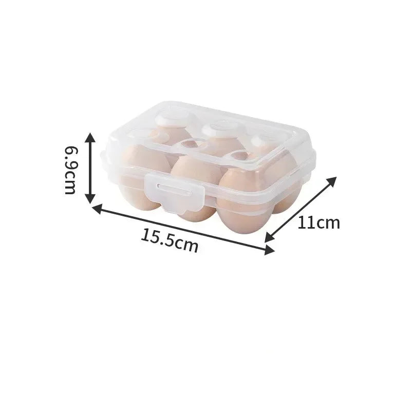 Portable Egg Holder with Lid & Safety Lock — Stackable, for Fridge & Outdoor