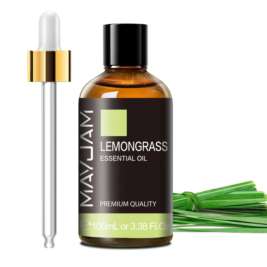 MAYJAM 100ml Pure Plant Essential Oil — Mint, Bergamot, Patchouli, Lemongrass & More