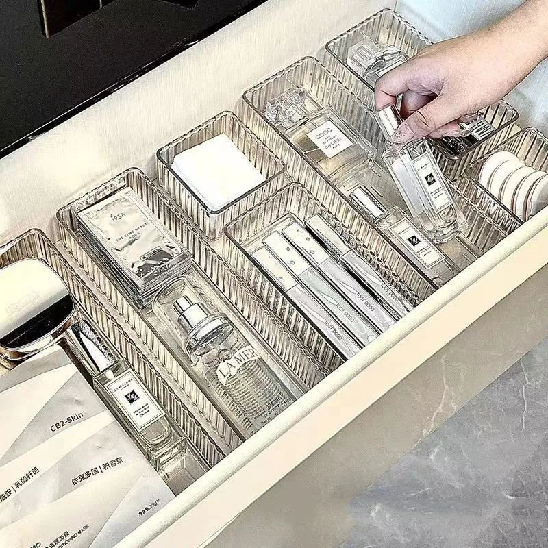 Transparent Modular Drawer Organizer Set