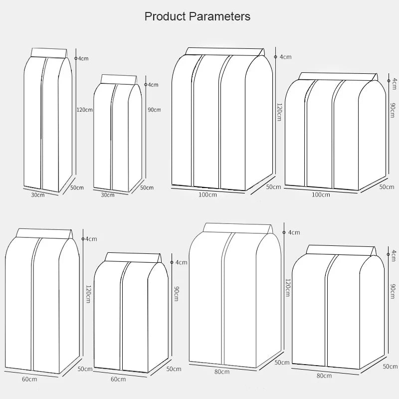3D Large Dustproof Garment Bag — Waterproof Wardrobe Cover