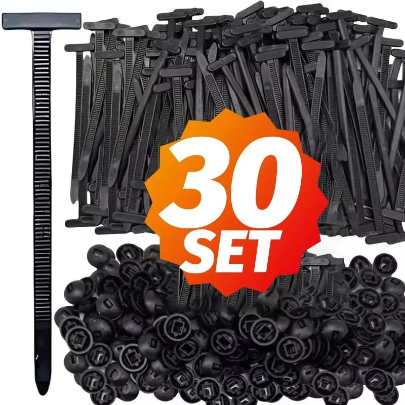Nylon Self-Locking Zip Ties with Pin Button — Heavy Duty Fastening Strap