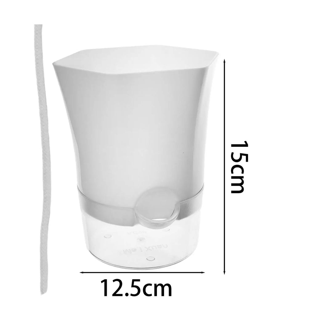 Transparent Self-Watering Hydroponic Flowerpot – Lazy Plastic Planter (1/3/5 Pack)