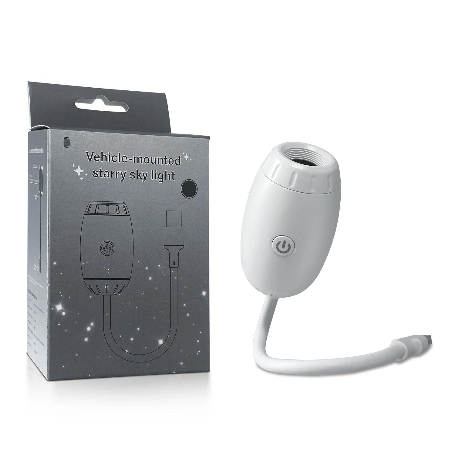 USB Star & Galaxy Projector Light — Car, Bedroom & Tent Atmosphere