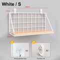 Metal & Wood Wall Spice Shelf — Kitchen Organizer, Modern Design