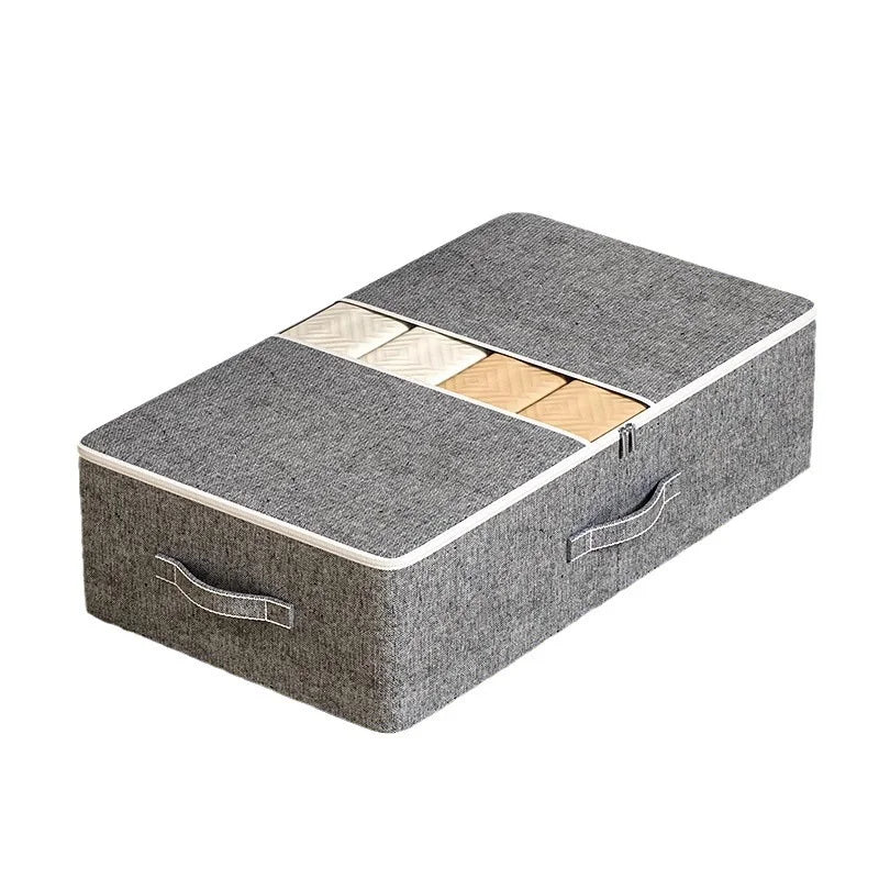 Foldable Under-Bed Storage Bin with Zipper