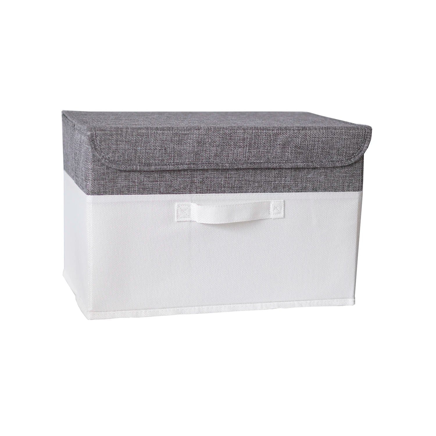 Foldable Cotton Linen Storage Basket with Lid