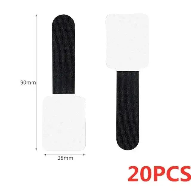 20pcs Reusable Nylon Cable Ties — Self-Adhesive Adjustable Cord Organizer
