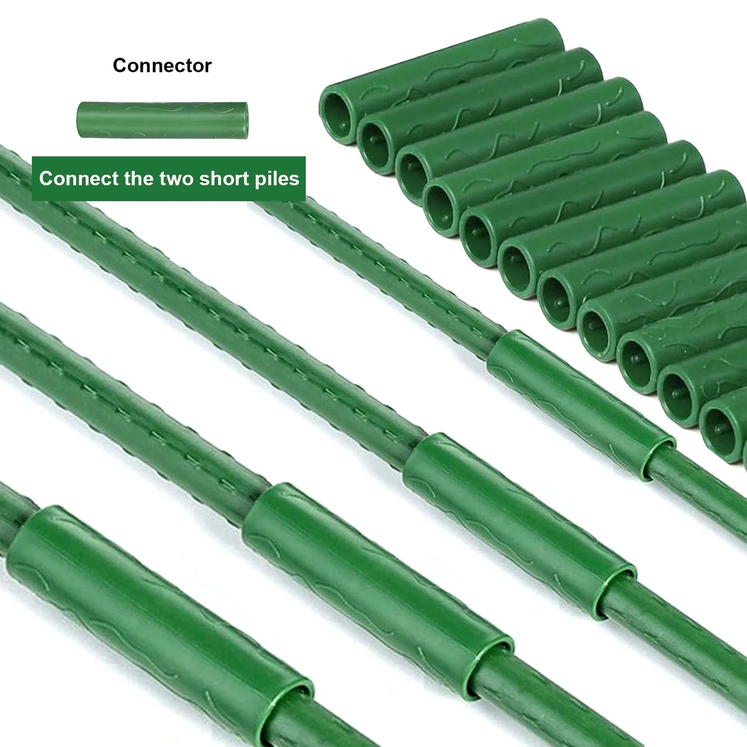 Plant Support A/B-Type Fixed Clip Connector – PP Plastic Stake Connector for Climbing Vines & Greenhouse Frames (10 pcs)