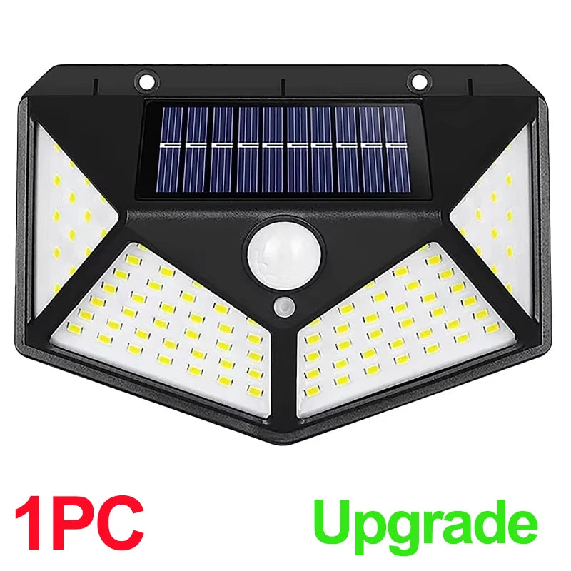 Solar Wall Light — 100 LED, Motion Sensor, Waterproof Outdoor