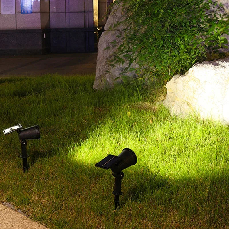 XIWANGFIRE Solar 9 LED Ground Spotlight – IP65 Adjustable Brightness Garden Light