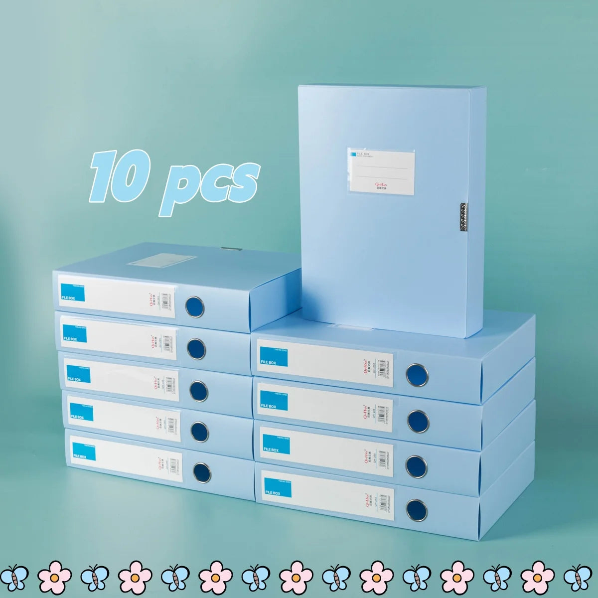 Thickened A4 Document Storage Boxes — Set of 10