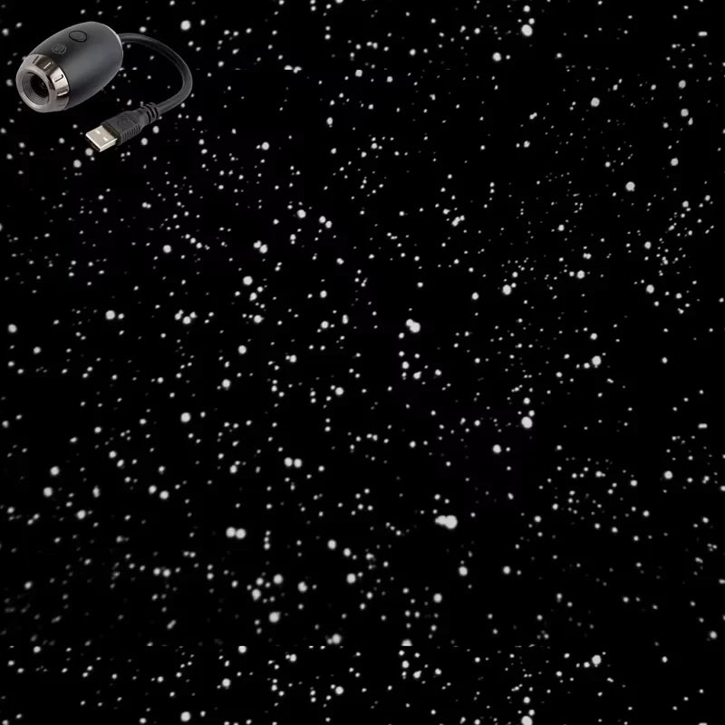 USB Star & Galaxy Projector Light — Car, Bedroom & Tent Atmosphere