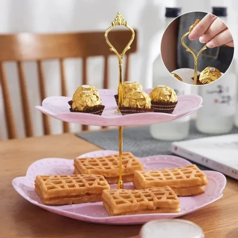 3-Layer Detachable Cake Stand — European Style, for Desserts & Fruit