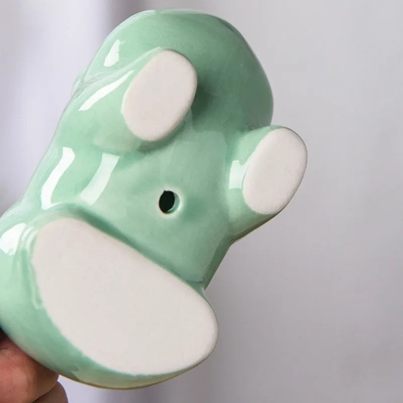 Creative Ceramic Mini Flowerpot – Handmade Succulent Planter with Drainage Hole