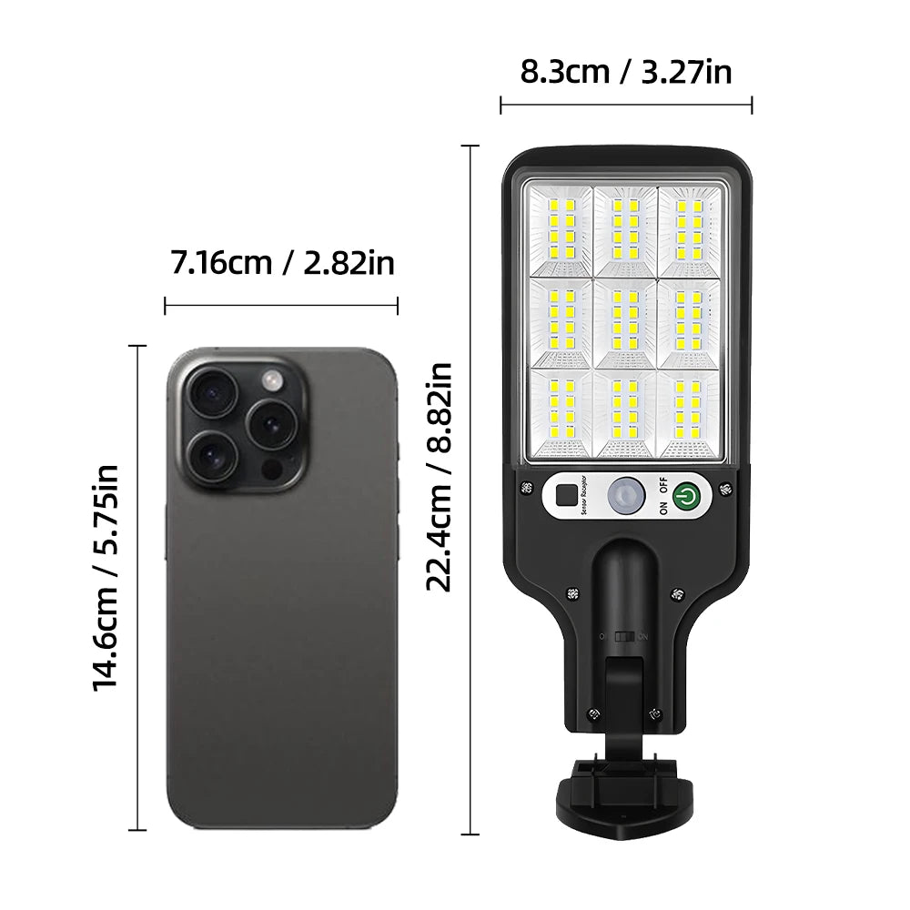 Solar COB Floodlight with Remote Control – IP65 Motion Sensor Security Light for Driveway, Patio & Garden (1/8 pcs)