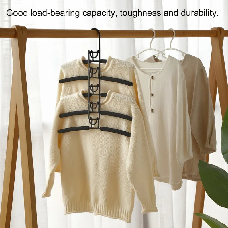 Multi-Layer Space-Saving Metal Clothes Hanger