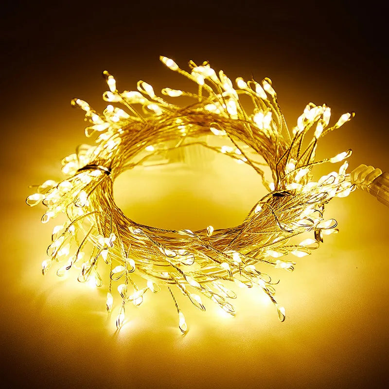 IEEYEEY USB LED Firecracker String Lights – 3–9m with Remote, 8 Modes